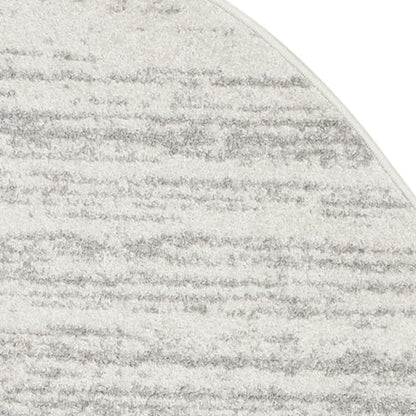 SAFAVIEH Adirondack Collection Area Rug - 4' Round, Ivory & Silver, Modern Ombre Design, Non Shedding & Easy to Clean, Ideal for Living Room, Bedroom, Office, Dining Space (ADR113B)
