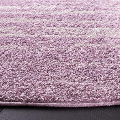 SAFAVIEH Adirondack Collection Area Rug - 4' Round, Cream & Purple, Modern Ombre Design, Non Shedding & Easy to Clean, Ideal for Living Room, Bedroom, Office, Dining Space (ADR113L)