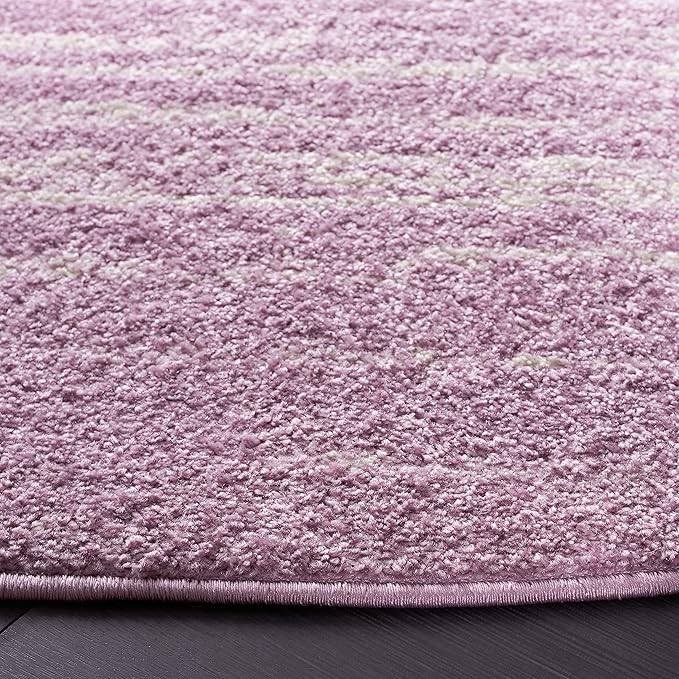SAFAVIEH Adirondack Collection Area Rug - 10' Round, Cream & Purple, Modern Ombre Design, Non Shedding & Easy to Clean, Ideal for Living Room, Bedroom, Office, Dining Space (ADR113L)