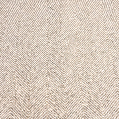 Modern Herringbone Chevron Collection Handcrafted Wool Area Rug - Durable, Zigzag Pattern, for High Traffic, Contemporary Design for Living Room, Bedroom, Dining Room Decor (Sand Beige, 5' round)
