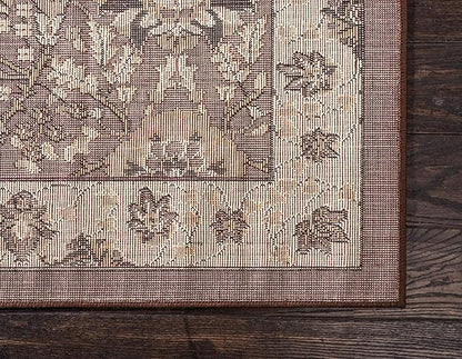 Unique Loom Espahan Collection Area Rug - Cape Cod (2' 2" x 8' 2" Runner, Brown/ Beige)