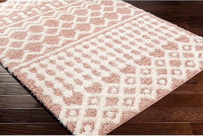 Livabliss Hapsburg Moroccan Shag Runner Area Rug, 2'7" x 7'3" , Dusty Pink