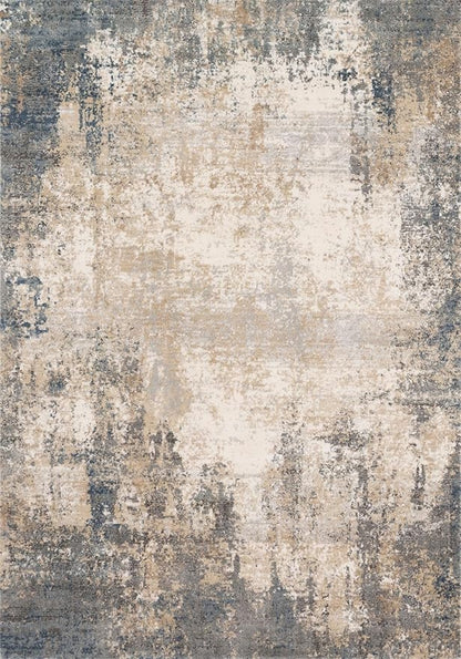 Loloi Teagan Collection TEA-08 Ivory/Mist 5'-3" x 7'-6" Area Rug, Large, Soft Neutral Rug, High-Traffic for Living Room, Bedroom, Home Office, Dining Area