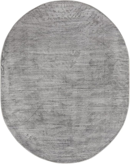Unique Loom Finsbury Collection Area Rug - Kate (7' 10" x 10' Oval, Gray/ Ivory)
