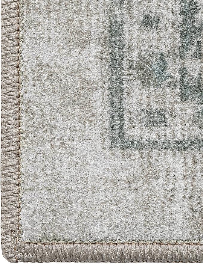 LUMI Indoor Door Mat 17x30, Washable Low Pile Entry Rug with Non-Slip Rubber Backing, Durable Welcome Mat for Entryway, Hallway, Patio, or Porch