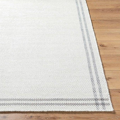 Mark&Day Wool Rugs, 2x8 Janmichael Cottage Light Silver/Charcoal Runner Area Rug, Silver Grey Carpet for Hallway, Kitchen, Bedroom or Living Room (2'6" x 8' Runner)