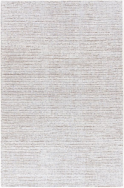 Hand-Tufted 100% Wool Pile Area Rug – Geometric Textured Grid Check Pattern – Thick and Durable Floor Carpet for Bedroom, Living Room, Kids Room, and Dining Area (Light Brown, 2' x 3')