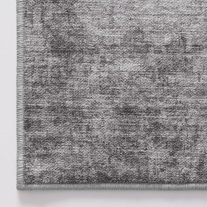 LUMI 5x8 Washable Area Rug for Living Room, Ultra Soft Modern Neutral Grey Rugs Non Slip with Rubber Backing, Low Profile, High Traffic, Stain Resistant Carpets, Ideal for Bedroom, Dining Room