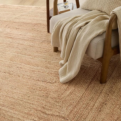 Bedsure 6x9 Printed Jute Rug for Living Room, Machine Washable Rugs, Jute-Look Rug, Non-Slip Backing, Non-Shedding
