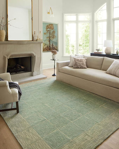 Loloi Chris Loves Julia Francis Collection FRA-02 Green/Natural 5'-0" x 7'-6" Area Rug
