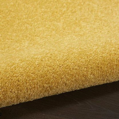 Nourison Home Nourison Essentials Yellow 2'2" x 14' Area Rug - Easy Clean, Non Shedding, Bed Room, Living Room, Dining Room, Kitchen (14' Runner)