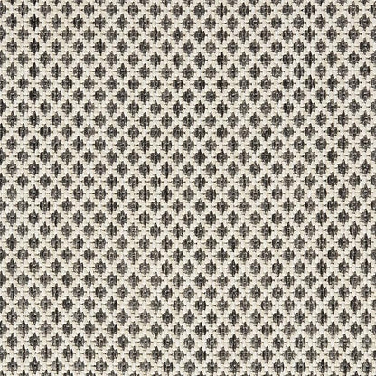 Nourison Home Courtyard Ivory Charcoal 4' x Square Area Rug - Easy Clean, Non Shedding, Bed Room, Living Room, Dining Room, Kitchen (4' x Square)
