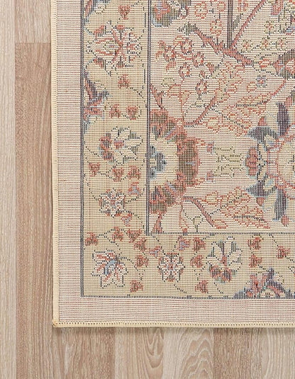Unique Loom Espahan Collection Area Rug - Cape Cod (4' 1" x 6' 1" Rectangle, Cream/ Black)