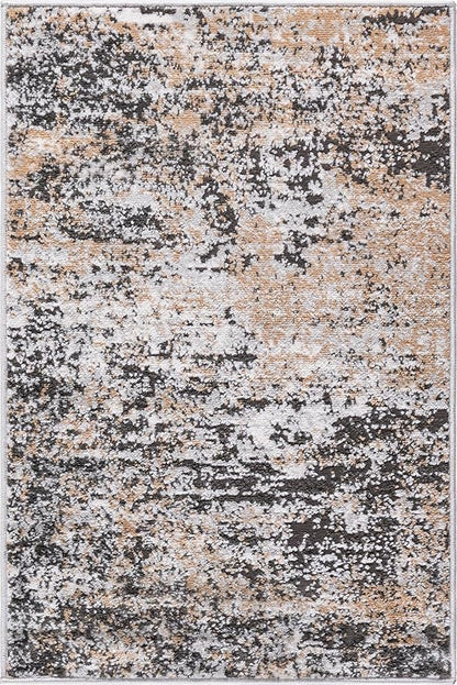 Rugs.com Leipzig Collection Area Rug – 2X3 Beige Low-Pile Rug Perfect for Entryways, Kitchens, Breakfast Nooks, Accent Pieces