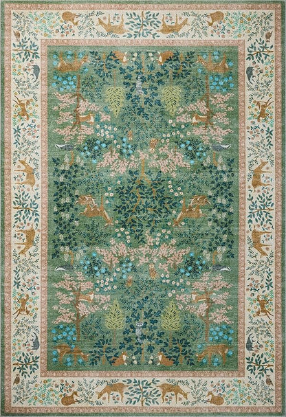 Loloi Rifle Paper Co. Canopy Collection CNP-02 Sage/Blush 2'-0" x 3'-0" Accent Rug