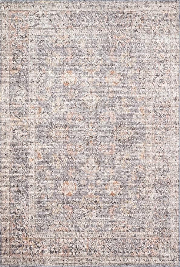 Loloi Skye Collection SKY-01 Grey/Apricot 7' x 9' Oval Area Rug