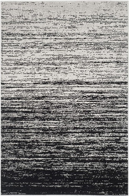 SAFAVIEH Area Rug 11x15 - Adirondack Collection - Large - Silver & Black, Modern Ombre Design, Non Shedding & Easy to Clean, Ideal for Living Room, Bedroom, Office, Dining Space (ADR113A)