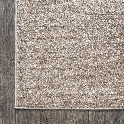 JONATHAN Y Haze Solid Low-Pile Beige Indoor Area Rug 4x6, Coastal,Bohemian,Minimalist,Classic, Easy-Cleaning for Living Room,Bedroom,Kitchen,Pet Friendly,Non-Shedding (SEU100G-4)