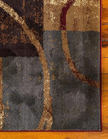 Unique Loom Barista Collection Area Rug - Kouillou (2' 2" x 3' 1" Rectangle, Multi/ Brown)
