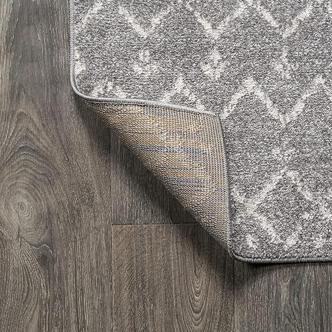 JONATHAN Y Boho Vintage Diamond Gray/Ivory Indoor Area Rug 12X15 ft, Moroccan Hype for Living Room, Bedroom, Kitchen, Office, Easy-Cleaning, High Traffic, Pet-Friendly, Non-Shedding (MOH101C-15)