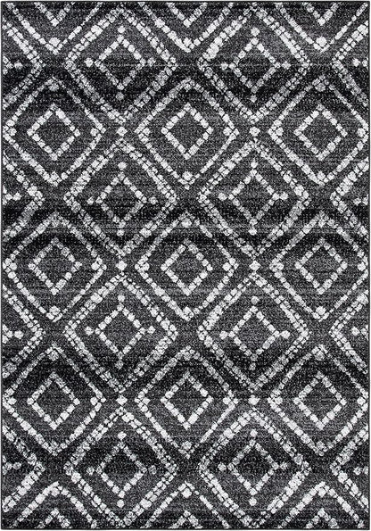 SAFAVIEH Adirondack Collection Accent Rug - 4' x 6', Black & Ivory, Modern Distressed Design, Non-Shedding & Easy Care, Ideal for High Traffic Areas in Entryway, Living Room, Bedroom (ADR131A)