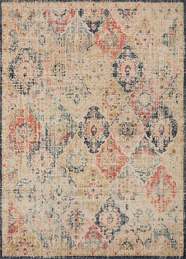 Loloi Jocelyn Collection JOC-07 Khaki/Multi 2'-3" x 7'-6" .38" Thick Runner Rug