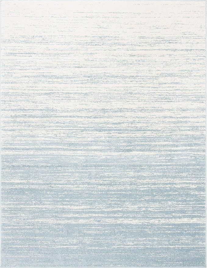 SAFAVIEH Area Rug 12x18 - Adirondack Collection - Large - Slate & Cream, Modern Ombre Design, Non Shedding & Easy to Clean, Ideal for Living Room, Bedroom, Office, Dining Space (ADR113T)