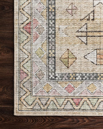 Loloi II Skye Collection SKY-04 Gold/Blush 5'-0" x 7'-6" Area Rug