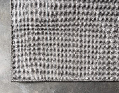 Unique Loom Trellis Frieze Collection Area Rug - Geometric (3' 3" x 5' 3", Dark Gray/ Ivory)
