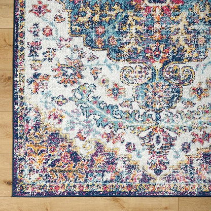 Livabliss Odelia Vintage Bohemian Runner Area Rug,2'7" x 7'3",Purple/Grey