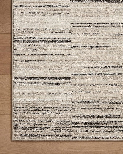 Loloi Darby Collection DAR-01 Charcoal/Sand 2'-7" x 12'-0" Runner Rug