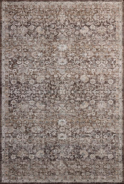 Loloi Amber Lewis Josie Collection JOS-02 Earth/Natural 2'-6" x 12'-0", .13" Pile Height, Low Profile, Machine Washable, Runner Rug