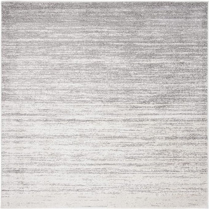SAFAVIEH Adirondack Collection Area Rug - 12' Square, Ivory & Silver, Modern Ombre Design, Non Shedding & Easy to Clean, Ideal for Living Room, Bedroom, Office, Dining Space (ADR113B)
