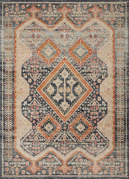 Loloi Jocelyn Collection JOC-05 Navy/Multi 2'-3" x 7'-6" .38" Thick Runner Rug