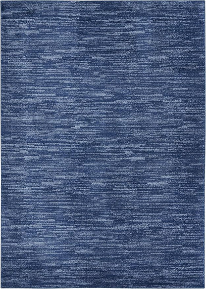 Nourison Home Nourison Essentials Navy Blue 5' x 8' Area Rug - Easy Clean, Non Shedding, Bed Room, Living Room, Dining Room, Kitchen (5' x 8')
