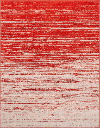 SAFAVIEH Area Rug 6x9 - Adirondack Collection - Orange & Grey, Modern Ombre Design, Non Shedding & Easy to Clean, Ideal for Living Room, Bedroom, Office, Dining Space (ADR113P)