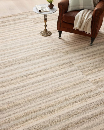 Loloi Chris Loves Julia Chris Collection CHR-03 Ivory/Clay 11'-6'' x 15', .50" Pile Height, Area Rug
