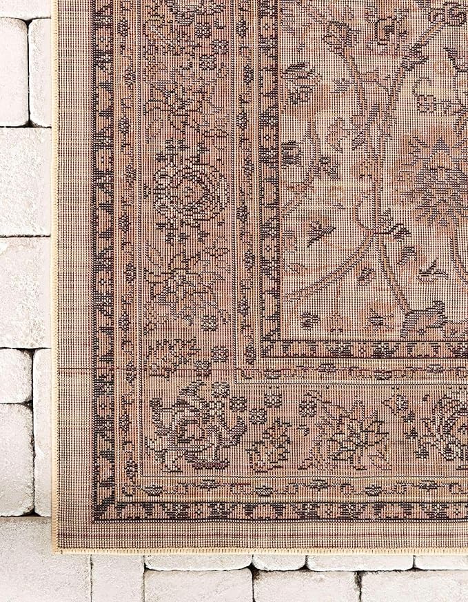 Unique Loom Sialk Hill Collection Area Rug - Washington (3' 3" x 5' 3" Rectangle Ivory/Black)