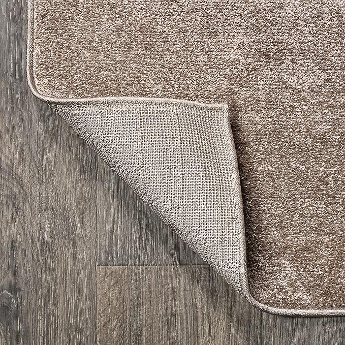 JONATHAN Y Haze Solid Low-Pile Brown Runner Rug 2x16, Coastal,Bohemian,Minimalist,Classic, Easy-Cleaning for Living Room,Bedroom,Kitchen,Pet Friendly,Non-Shedding (SEU100J-216)