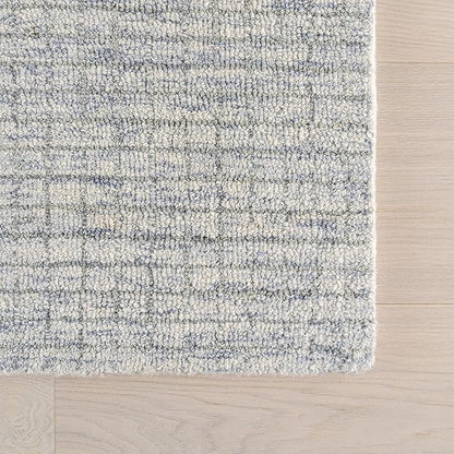 Rugs USA Melrose Light Blue/Ivory, 8'6" x 11'6", Handmade, Wool & Cotton, Soft and Cozy, High Traffic, Stain Resistant, Easy Clean, Durable Area Rug for Bedroom, Living Room, Dining Space, Entryway