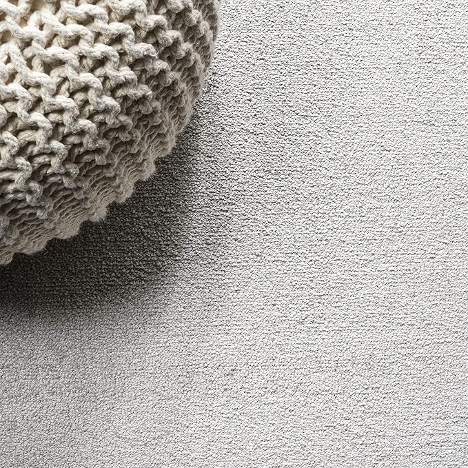 Eyely UES100D-210 Supersoft Haze Solid Low-Pile Indoor Runner Rug Casual;Contemporary;Solid;Traditional, Bedroom, Kitchen, Living Room, Easy-Cleaning, Non-Shedding, 2 X 10, Ivory