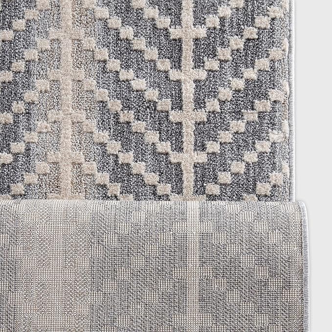 Well Woven Custom Size Hallway & Stair Runner- Harlow Rhodes Grey 27 Inches Wide x 12 Feet Long Runner (27" x 12') Runner Rug - Contemporary Design, Ultra-Soft, Easy-Clean