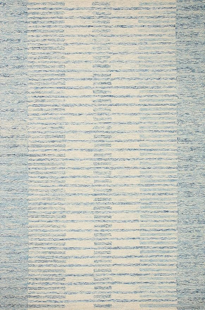 Loloi Chris Loves Julia Chris Collection CHR-01 Ivory/Denim 2'-3'' x 3'-9'', .50" Pile Height, Accent Rug