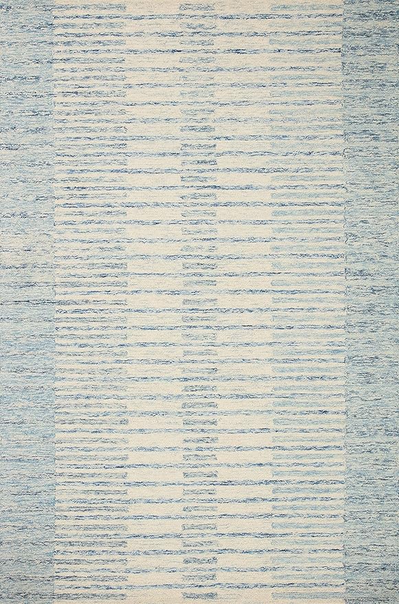 Loloi Chris Loves Julia Chris Collection CHR-01 Ivory/Denim 2'-0'' x 5'-0'', .50" Pile Height, Accent Rug