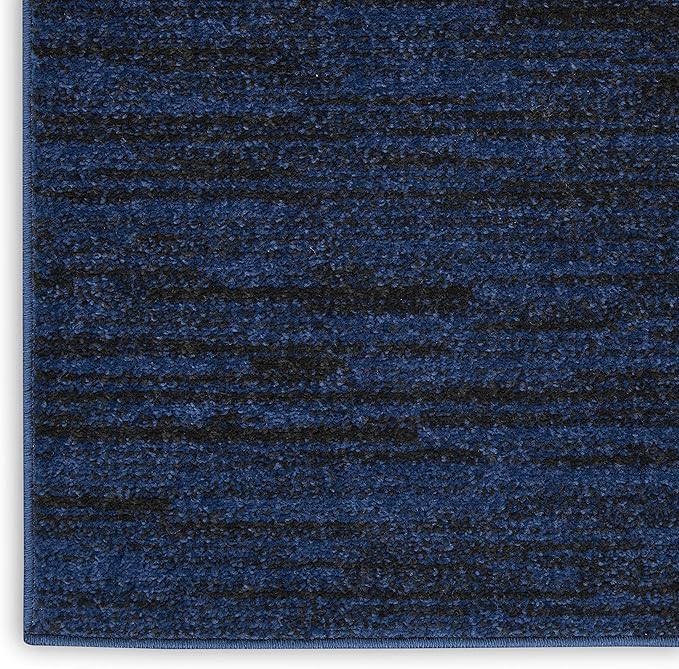 Nourison Home Nourison Essentials Midnight Blue 4' x 6' Area Rug - Easy Clean, Non Shedding, Bed Room, Living Room, Dining Room, Kitchen (4' x 6')