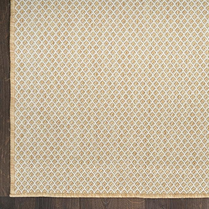 Nourison Home Courtyard Natural 2'2" x 8' Area Rug - Easy Clean, Non Shedding, Bed Room, Living Room, Dining Room, Kitchen (8' Runner)