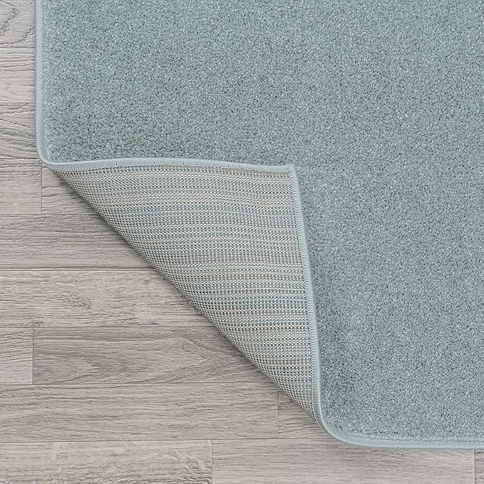 JONATHAN Y Haze Solid Low-Pile Aqua Blue Indoor Area Rug 9x12, Coastal,Bohemian,Minimalist,Classic, Easy-Cleaning for Living Room,Bedroom,Kitchen,Pet Friendly,Non-Shedding (SEU100S-9)