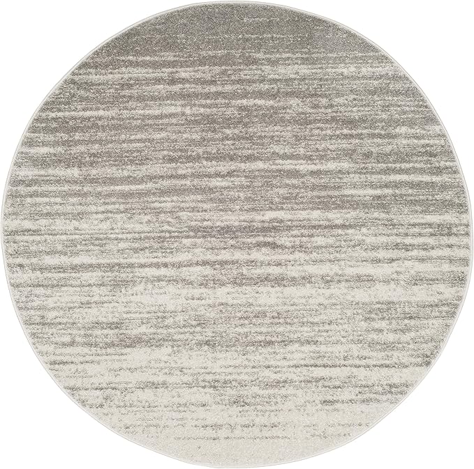 SAFAVIEH Adirondack Collection Area Rug - 11' Round, Light Grey & Grey, Modern Ombre Design, Non Shedding & Easy to Clean, Ideal for Living Room, Bedroom, Office, Dining Space (ADR113C)