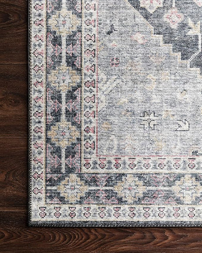 Loloi Skye Collection SKY-02 Charcoal/Multi 2'-0" x 5'-0" Accent Rug