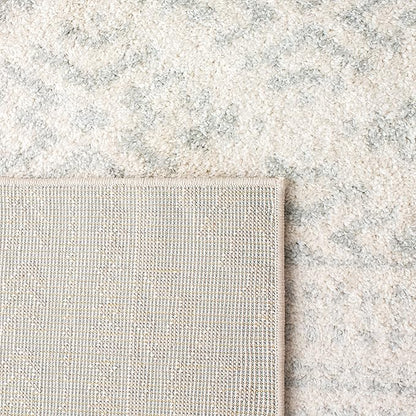 SAFAVIEH Area Rug 9x12 - Tulum Collection - Large - Ivory & Light Grey, Moroccan Boho Tribal Design, Non-Shedding & Easy to Clean, Ideal for Living Room, Bedroom, Dining Space (TUL272G)